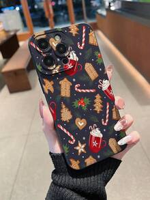 1 buah Casing Ponsel Motif Natal, Hitam Matte Buram Anti Sidik Jari dan Tahan Kotoran TPU Soft Shell, Perlindungan Kamera Penuh yang Ditinggikan, Casing Pelindung Anti Guncangan dan Anti Jatuh, Gaya Premium Minimalis Klasik, Desain Atmosferik, Kompatibel dengan iPhone 18 Pro Max/18 Pro/ 17 Pro Max/16/15/14/13/12/11/7/8/XR/XS/Plus/Pro/Pro Max Semua Seri, Galaxy - Hitam - View 1