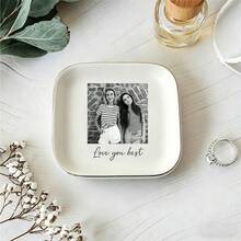 Customized Best Friend Photo Jewelry Tray, Personalized Small Accessory Dish, Gift For Sisters, Ceramic Ring Dish, Personalized Gift, Close Friend Gift - Multicolor - View 17