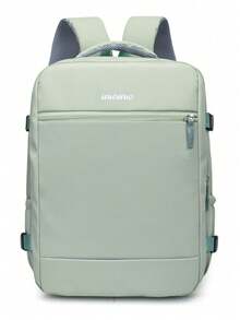 Men Backpack Large Capacity Laptop Backpack Multi-Pocket Wear-Resistant Daypack For School Travel Light Sage Green Nylon Backpack - Multicolor - View 12