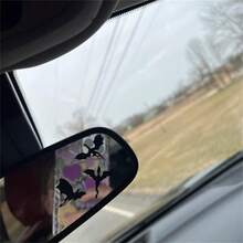1pc [YourBrand] Mini Dragon Halloween Pattern Vinyl Car Rearview Mirror Sticker, Waterproof Self-Adhesive Decal, Decorative Stickers For Auto, Laptop, Glass, Universal Multi-Surface DIY Decor - Multicolor - View 6