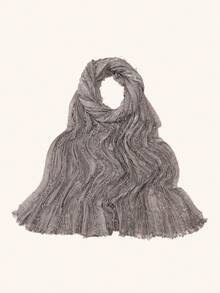 1pc Women's Solid Color Vintage Distressed Style Headscarf Fashion Shawl Soft Breathable Headwrap - Multicolor - View 15
