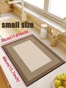 SANJIANGDI 1 Pc Simple Geometric Border Pattern Kitchen Mat, 3.5 Mm Soft Rubber That Is Easy To Clean. Suitable For Corridors, Bathrooms, Living Rooms, Outdoor Door Mats, And Toilets. Useable Throughout The Year And For Various Holidays. - Multicolor - View 14
