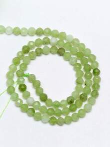 1 Untai Manik-manik Peridot Batu Alam Bulat Berfaset 2/3/4mm, Manik-manik Pengatur Jarak untuk Pembuatan Perhiasan DIY Gelang Kalung Aksesoris - MultiWarna - View 10