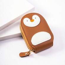 New In-Stock Penguin Card Holder Wallet For Women, Compact Cute Mini Multi-Slot Coin Purse ID Card Holder - Multicolor - View 4