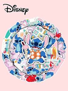 50pcs Cartoon Stitch Stickers For Planner Decoration, Phone, Tablet, Notebook, DIY Luggage, Creative Stickers For Girls, Kids, Collection, Holiday Small Gift, Birthday Gift - Multicolor - View 11