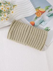 1pc/5pcs Autumn/Winter Solid Color Vertical Striped Knitted Wide Headband, Thick Warm Sports Hairband, Outdoor Cold Protection Forehead Accessory, Daily Commute Headwear For Women - Multicolor - View 11