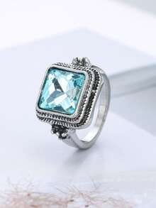 1pc Bohemian Style Vintage Exotic Cubic Zirconia Ring, Women's Wedding Promise Ring, Daily Accessory - Ring - View 12