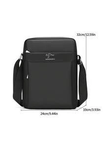 Men's One Shoulder Crossbody Messenger Bag, New Business Casual Oxford Cloth Commuter Small Bag - Black - View 3