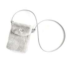 Women Fluffy Faux Fur Mini Crossbody Bag, Autumn Winter Solid Color Phone Purse, Small Shoulder Bag With Strap, Snap Closure Portable Wallet Bag - Multicolor - View 10