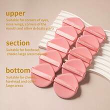 6/8/10/24/50pcs Soft Wet & Dry Use Teardrop Shaped Makeup Sponges, Wet Use For Foundation Blending, Dry Use For Setting Makeup, Reinforced Tear-Resistant Strap, Even Powder Pickup - Multicolor - View 10