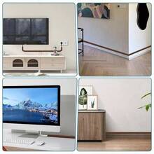 1pc 50cm/19.69in V-Shaped Cable Hiding Tube, TV Cable Management Cover, PVC Wall Corner Cable Trunking Conduit Fixer - C - View 9