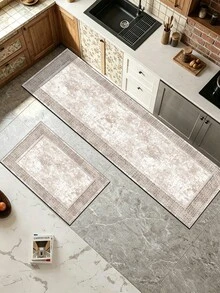 SANJIANGDI 1pc Marble Pattern Kitchen Mat, 3.5mm Soft Rubber Material, Easy To Clean, Suitable For Hallway, Bathroom, Living Room, Outdoor Door Mat And Toilet, All Year Round, Suitable For Various Holidays - Multicolor - View 9
