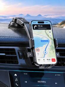 Magnetic Car Phone Holder, Air Vent Phone Mount, Universal Adjustable Phone Holder, 360 Degree Rotating Car Mount, Strong Grip Design, Dashboard Navigation Phone GPS Holder, Car Interior Hands-Free Driving Accessory - Multicolor - View 4