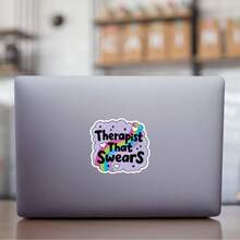 3Inches-1PC Relatable Sticker Celebrating Unfiltered Compassion On Kindles, Tumblers And Desks, Hilarious Appreciation Gift For Therapists, Counselors And Adults - A - View 2