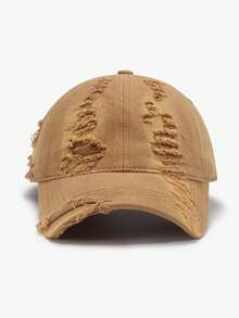 Fashion Distressed Ripped Edge Personalized Soft Top Baseball Cap, Suitable For Daily Wear - Distressed Tie-dye Denim - View 7