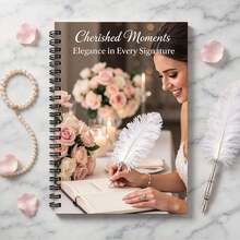 1pc A5 Spiral Notebook 100 Pages, Precious Moments Wedding Diary, Lined Writing Notebook, 14.5*21cm Hardcover Journal Planner, Suitable For Wedding Guest Book, Bridal Shower, Commemorative Collection, Office And Daily Recording - Wedding Planner - View 4