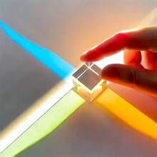 Optical Glass X-Cube Double Refraction RGB Prism Light Physics Experiment Desktop Display Science Collectible Gift Christmas Gifts - Multicolor - View 6