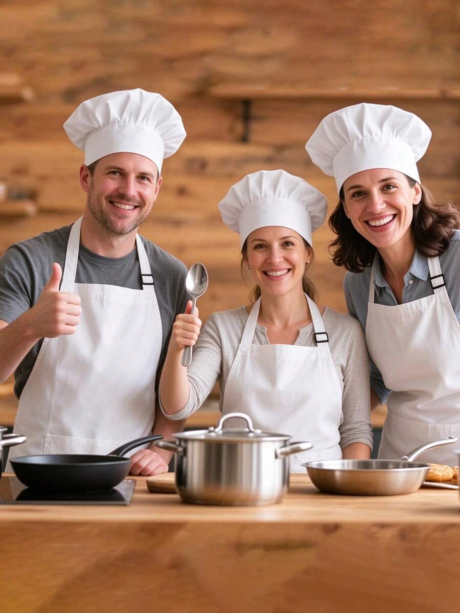 中性成人廚師帽，可調節彈性帶烘焙帽，適用於餐廳、飯店、服務人員