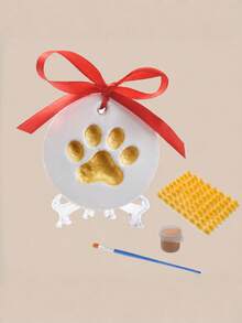 4pcs White Soft Clay DIY Pet Owner Keepsake Cat Dog Paw Print - 4 Pieces - View 8