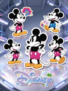 50 Buah Stiker Disney Mickey Mouse, Stiker Kartun Tahan Air PVC, Stiker Warna-warni Perekat Sendiri untuk Casing Ponsel, Laptop, Buku Catatan, Scrapbook, Perencana, Jurnal, Kerajinan DIY, Perlengkapan Kantor Sekolah, Dekorasi Pesta, Penyegelan Hadiah - MultiWarna - View 3