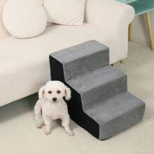 Dog Stairs And Ramp - High-Density Foam Pet Steps, Extra Wide Non-Slip Orthopedic Dog Ladder With Soft Foam Padding, Suitable For Injured, Senior Pets And Small Cats, Easy Access To High Beds Or Sofas - Multicolor - View 7