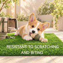 Washable Artificial Grass Pet Sleeping Mat, Durable Cat & Dog Bed, Indoor/Outdoor Dual-Use Soft Pad For Small To Medium Pets - Green - View 8