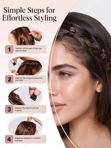 Mini Hair Clips For Women - Mixed Color,Strong Hold For Buns & Bangs,Stays In Place Without Pulling Or Snagging,For Bangs, Stylish Hair Accessories. - Multicolor - View 7