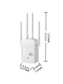 WiFi 訊號放大器 路由器擴展器 訊號增強器 長距離放大器 附乙太網路埠 雙網路介面 無線網路中繼器 家用行動通訊放大器 - 白色 - 查看 7
