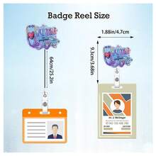 Retractable Nurse Badge Reel - With Clip And Extendable Cord - Designed For Nurses, Medical Professionals And Nursing Assistants; These Fun RN/CNA Badge Holders Are Perfect For Nurses, Doctors And Office Staff. - One Size Fits All - View 4