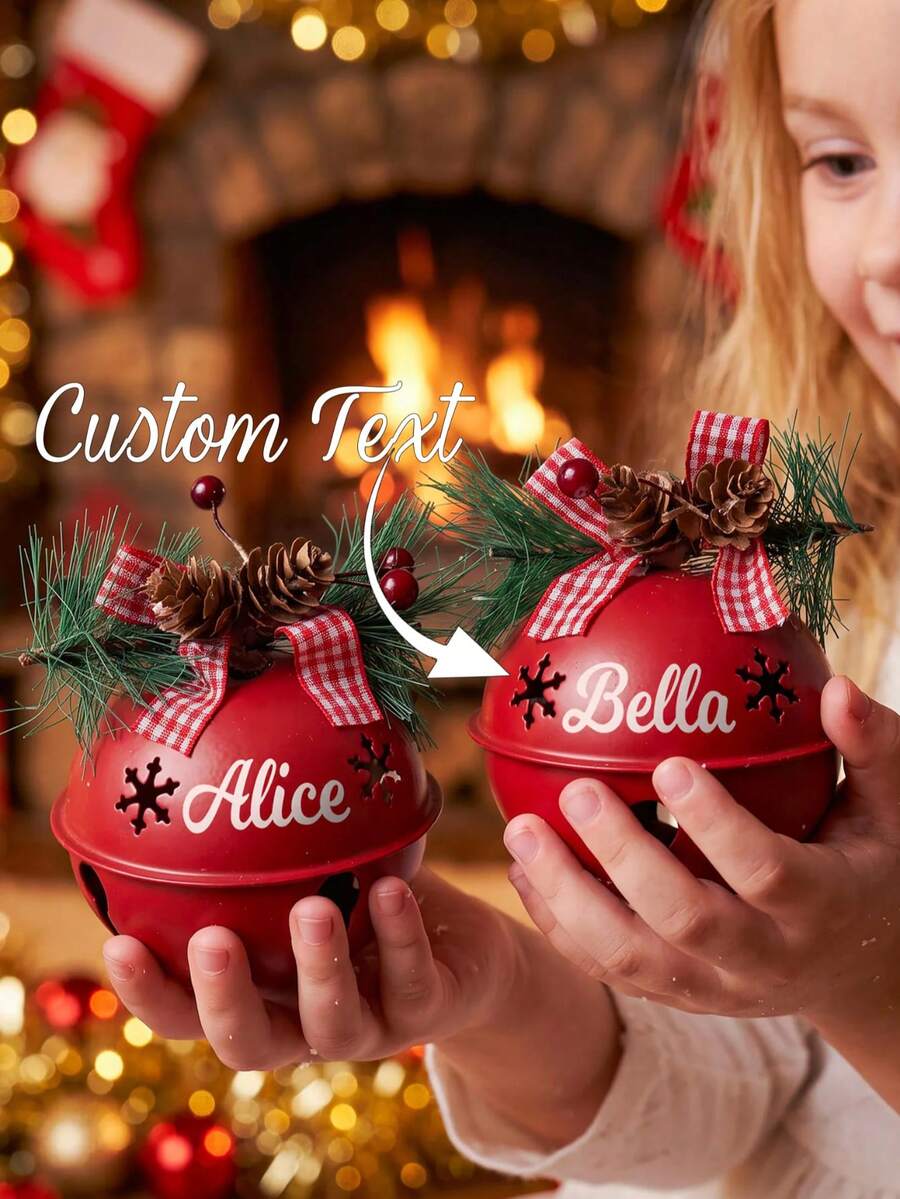 1pc Personalized Bell Keyhole, Extra Large Christmas Tree Ornament, Extra Large Bell, Customized 2026 Bell Ornament, Christmas Tree Decoration, Customized Bell Pendant, Christmas Decoration, Christmas Gift,