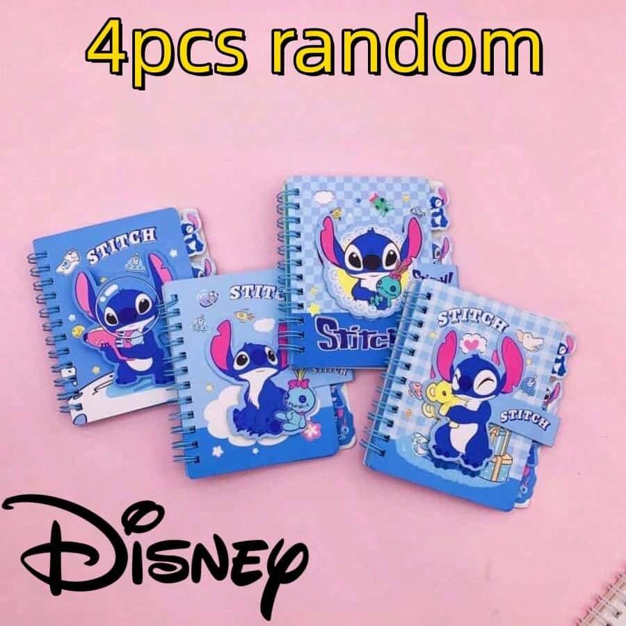 4pcs Cartoon Stitch A7 Notebook Set, Fun Key Lock Spiral Notebook, Suitable For School And Office Supplies, Back To School Gift, Disney Merchandise, Must-Have For Star Baby Fans - Stitch Bookmark - View 1