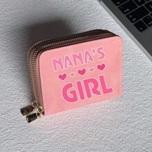 NANA'S GIRL Print Card Holder Lightweight Fashionable Wallet Suitable For Daily Use For Women Double Zipper Mini Wallet Purse Wallet Card Wallet - Multicolor - View 8