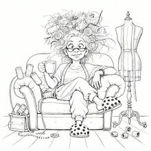1 Adult Coloring Book Beautiful Age Adult Coloring Book, Fun Life Coloring Pages, Stress Relief Art Book, Ideal Gift For Grandma And Mom - Beautiful Age - View 2