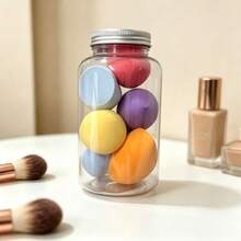 7pcs Makeup Sponge Set In Bucket, Dual-Use Wet & Dry, Water Drop Shape, Angled Edge, Mini Makeup Sponge Combination - Multicolor - View 5