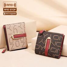 ONDY Christmas Women's Wallet, Multifunctional Bifold Short Wallet & Ultra-Thin Portable Small Coin Purse With Snap Closure, RFID Blocking Neutral ID Card Holder, Multiple Card Slots For Bank Cards/Credit Cards - ID Window, With Zipper Coin Pocket, Suitable For Office Workers - Multicolor - View 3