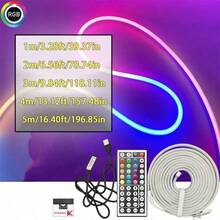 Acosh Neon RGB LED Neon Strip Lights With 44Keys IR Remote Control, 5V USB Flexible Neon Rope Lights, Multi-Color Mode Led Neon Light For Bedroom, Indoor Room And Outdoor Daily Decoration - RGB - View 5