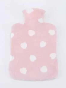 1pc Soft & Comfortable Hot Water Bottle, Suitable For Winter, Suitable For Women's Warm Compress & Stomach Warming, Compact & Portable, Refillable, Handheld Warm Bag, Hot Water Washable - Default - View 9