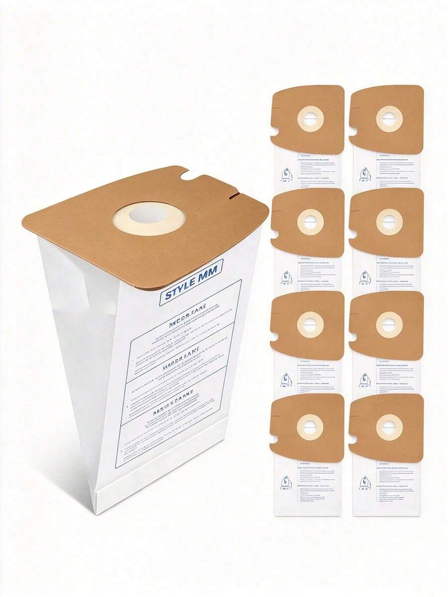 1/2入 多層式 Mm 真空吸塵袋,適用於筒式吸塵器,防塵過濾且安裝簡易,適合居家與辦公室清潔,清潔必需品 - 多款 - 查看 1