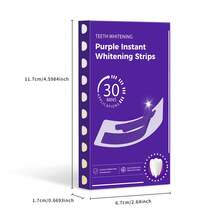 1 Box Dual-Effect Purple Teeth Whitening Strips - Teeth Whitening Gel Professional Teeth Whitening Strips, Teeth Care, Instant Teeth Cleaning Strips, Helps Remove Stains Caused By Coffee, Red Wine And Soda, Daily Oral Care, Travel And Home Use - Various Styles - View 8
