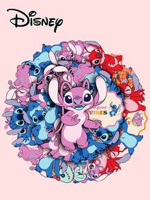 50pcs Cartoon Stitch Stickers For Planner Decoration, Phone, Tablet, Notebook, DIY Luggage, Creative Stickers For Girls, Kids, Collection, Holiday Small Gift, Birthday Gift - Multicolor - View 8