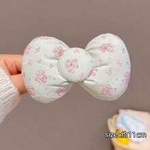 Printed Bear Bow Hair Clip Sweet Girly Alligator Hair Clip Versatile Elegant Bangs Side Hair Clip - Multicolor - View 8