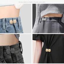 1Pair/2/3/4/8Pairs New Cat Button, Simple & Practical, Seamless Detachable, Can Be Used To Change Waistline Of Skirt/Pants, Fashionable Cute Personalized Accessory - Multicolor - View 7