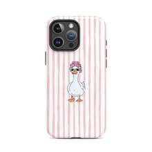 鴨子髮捲圖案粉色條紋耐用手機殼，相容 iPhone 18 17 16 15 14 Pro Max Plus 13 12 11，動物愛好者與媽媽的完美禮物 - 粉色 - 查看 10