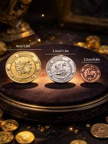 1件裝紀念幣套組 魔幻世界硬幣 粉絲收藏禮品 適合送禮與贈品 - 彩色 - 查看 5