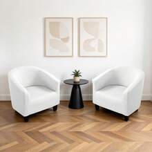 1pc Double Layer Semi-Circle Sofa Cover, Semi-Circle Sofa Cover Suitable For Living Room, Bedroom, Club - Multicolor - View 5