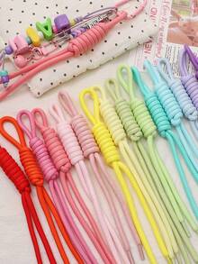 22cm Colorful Nylon Cord, Jewelry Making Hand-Woven Rope, Suitable For Keychains, Backpack Accessories, Christmas Gifts, Holiday Decorations - Rope - View 6