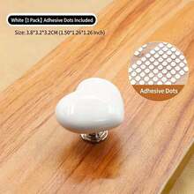 A Colorful, Heart-Shaped, Multi-Functional Flush Button/Knob-A Stylish Bathroom Accessory For Toilet Tanks. It Features An Easy-To-Install Adhesive Backing And Serves As A Decorative Heart-Shaped Handle Suitable For Toilets, Cabinets, And Doors. - A - View 5