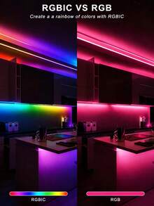 RGB Neon Light Strip, LED Light Strip, Silicone Rope Light, USB Powered Flexible Light Strip, 3-Button Remote Control, Suitable For Game Room, Party, Wall, Ceiling, Home, Room, Garden, Christmas, Gathering, TV/Computer Backlight Decoration, Home Decor, Holiday Decor, Party Decor, Birthday Decor, Halloween Decor - Multicolor - View 4
