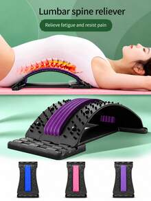 Máy kéo giãn lưng điều chỉnh được, bảng hỗ trợ thắt lưng 4 cấp độ di động dễ sử dụng với các nút massage vân nổi và dải đệm trung tâm, quà Giáng Sinh cho người lớn bị đau vùng thắt lưng dưới, dùng tập cột sống, giải tỏa căng thẳng, Pilates, Yoga tại nhà, văn phòng và phòng gym - Nhiều màu - Xem 11