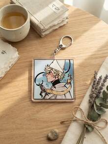 1pc/4pcs Witch Hat Atelier Acrylic Keychain, Square Pendant, Lightweight Backpack Key Charm, Fantasy Art Style Key Accessory, Suitable For Manga Lovers, Teenagers Collection And Gifts - Multicolor - View 9